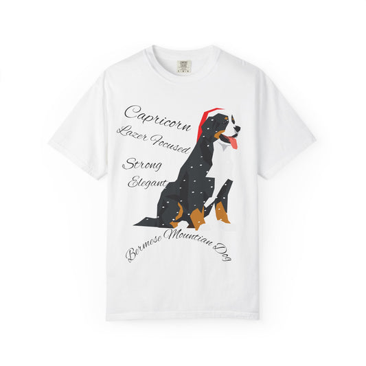 Capricorn Dog Unisex Garment-Dyed T-Shirt - Strong, Elegant, and Lazer Focused