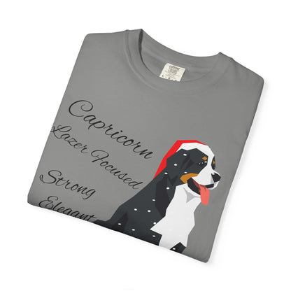 Capricorn Dog Unisex Garment-Dyed T-Shirt - Strong, Elegant, and Lazer Focused
