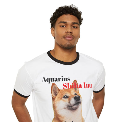 Shiba Inu Astrology Ringer T-Shirt for Dog Lovers