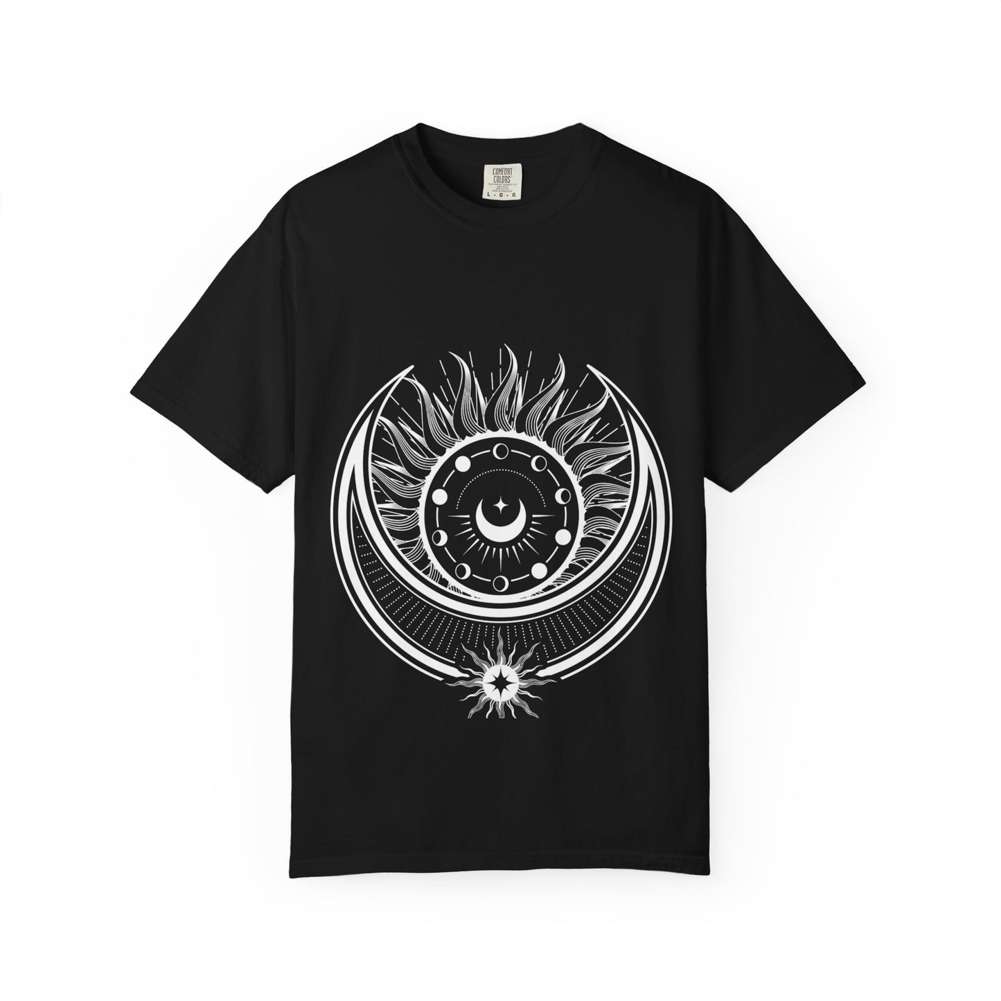 Celestial Suns & Moons T-Shirt, Cosmic Graphic Tee, Unisex Space Shirt, Astrology Apparel, Horoscope Gift for Him/Her