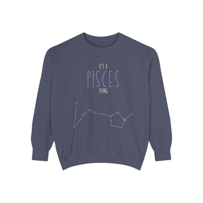 Pisces Zodiac Sweatshirt – Cozy Astrology Gift for Her, Unisex Pullover for Astrology Lovers, Birthday, Everyday Wear, Casual Style