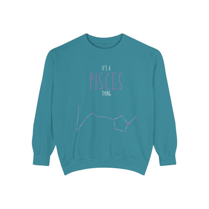 Pisces Zodiac Sweatshirt – Cozy Astrology Gift for Her, Unisex Pullover for Astrology Lovers, Birthday, Everyday Wear, Casual Style