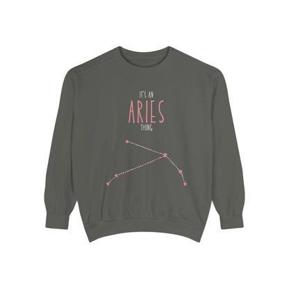 Aries Zodiac Sweatshirt, Astrology Gift, Unisex Casual Wear, Birthday Present for Aries, Cozy Layer for Astrology Lovers