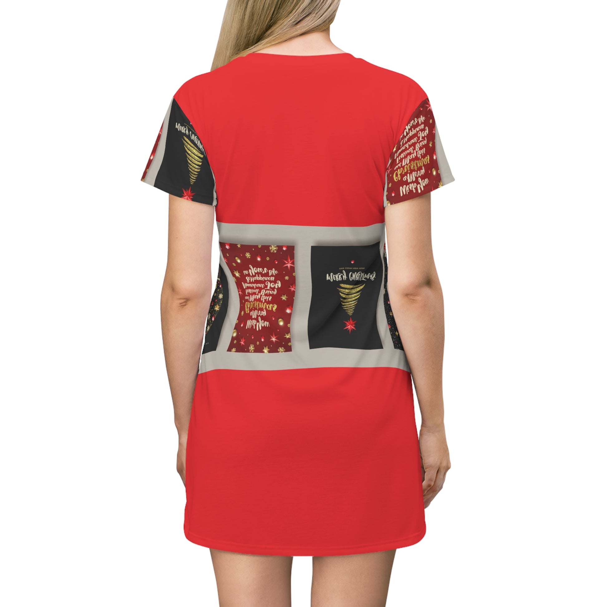 All Over Print T-Shirt Dress - jones69