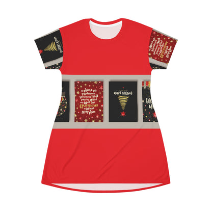 All Over Print T-Shirt Dress - jones69