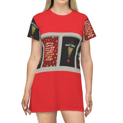 All Over Print T-Shirt Dress - jones69